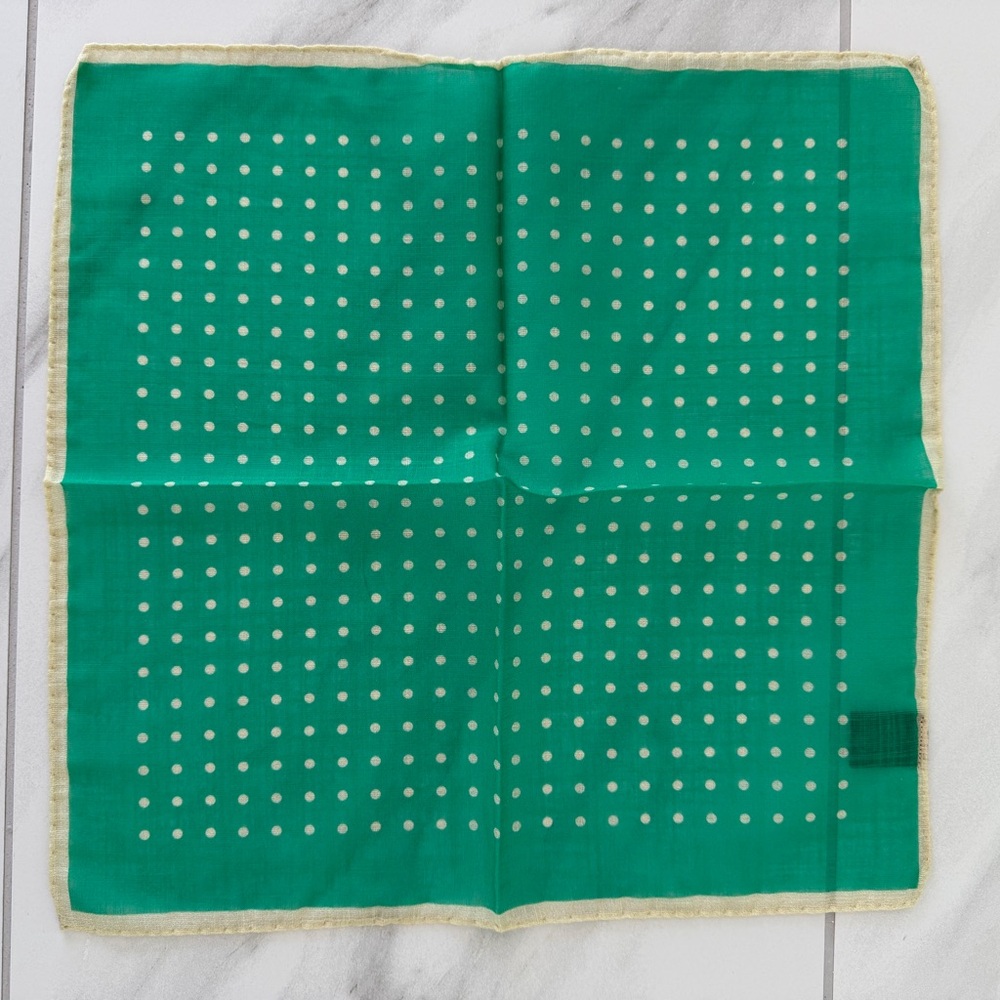 Green Polka Dot pocket square